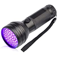 AYADA Linterna Ultravioleta de Luz Negra Potente-Linterna UV LED 395nm Rayos-51 LED Lámpara-UV Torch Blacklight UV…